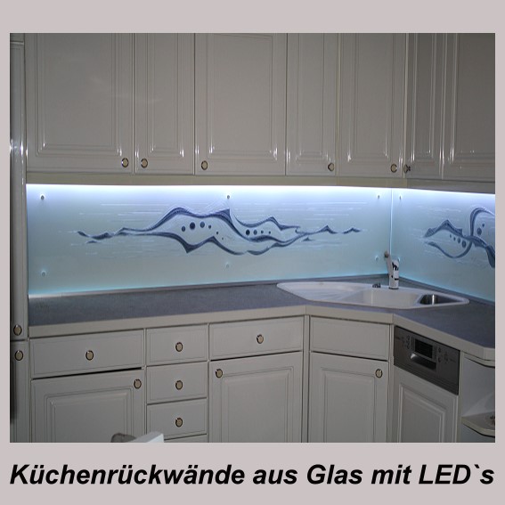 Fiedler Glas Design - Küchenrückwände aus Glas mit LED`S